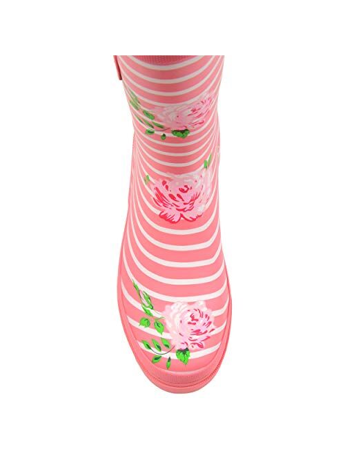 Brinley Co. Womens Classic Rubber Rain Boot