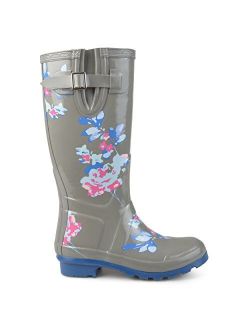 Womens Mizzle Rubber Patterned Rain Boots