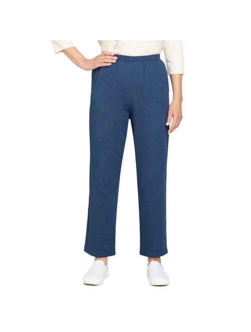 Women's Alfred Dunner French Terry Straight Leg Ankle Pants