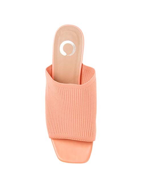 Brinley Co. Womens Square Toe Block Heel Mule