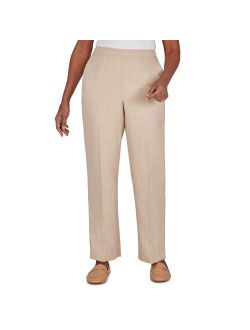 Petite Alfred Dunner Flat-Front Sateen Pants