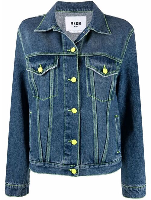 MSGM contrast-stitch denim jacket