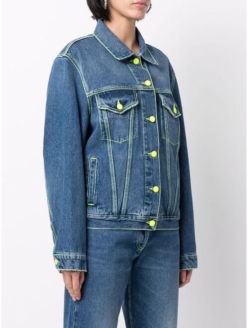 MSGM contrast-stitch denim jacket