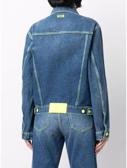 MSGM contrast-stitch denim jacket