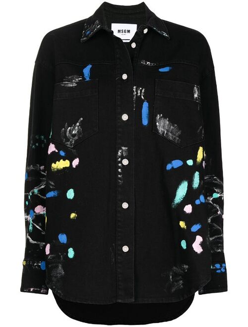 MSGM paint-print shirt jacket