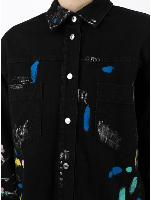 MSGM paint-print shirt jacket
