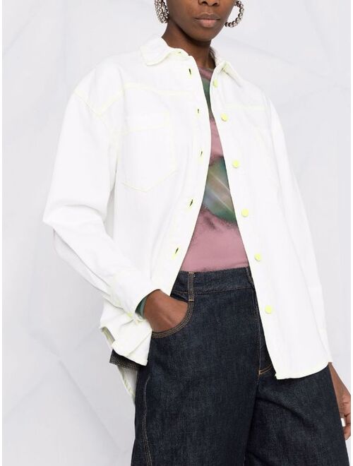 MSGM contrast-stitching shirt jacket