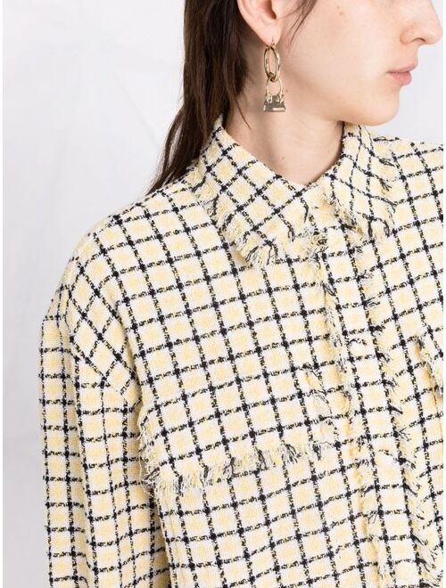 MSGM check-pattern shirt jacket