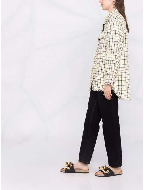 MSGM check-pattern shirt jacket