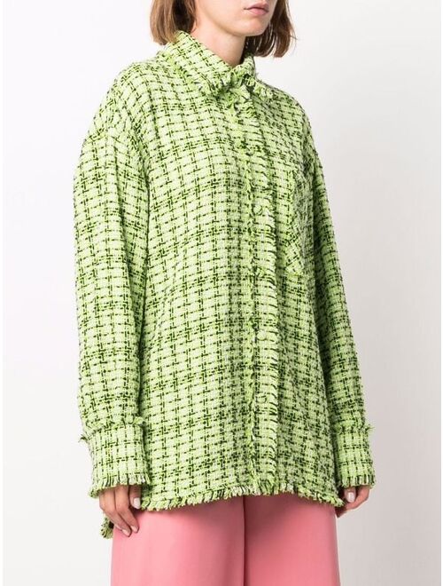 MSGM tweed shirt jacket