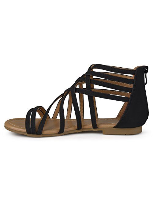 Brinley Co. Womens Strappy Gladiator Flat Sandals