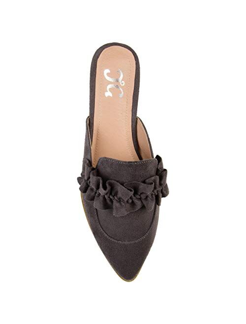 Brinley Co. Womens Ruffle Mule Flat