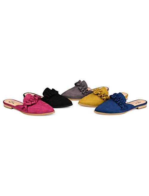Brinley Co. Womens Ruffle Mule Flat