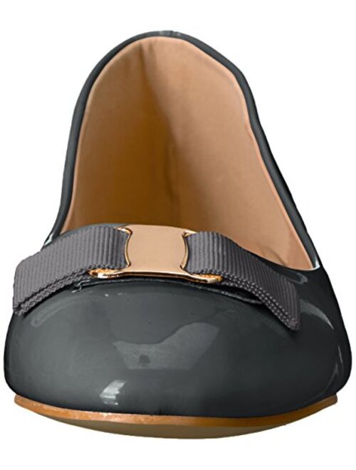 Brinley Co. Womens Round Toe Patent Flats