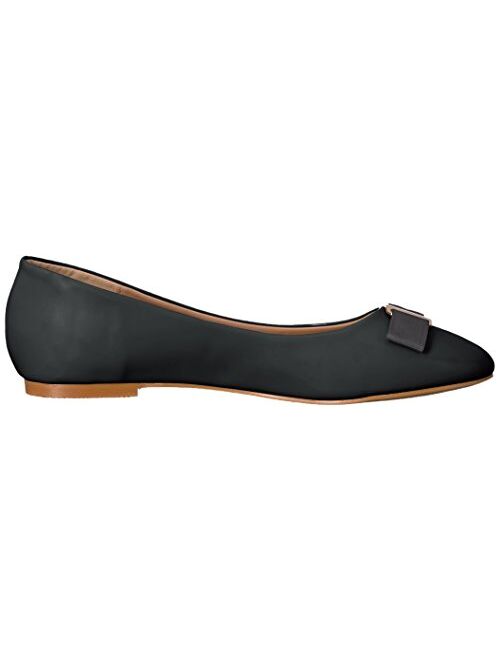 Brinley Co. Womens Round Toe Patent Flats