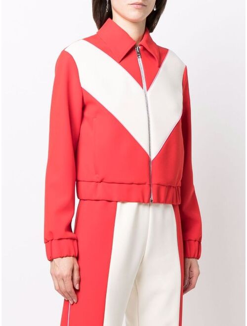 MSGM colour-block chevron jacket
