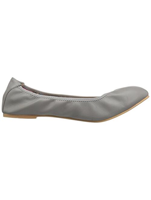 Brinley Co. Womens Scrunch Flexible Stretchy Side Round Toe Ballet Flats