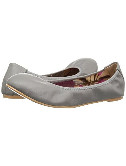 Brinley Co. Womens Scrunch Flexible Stretchy Side Round Toe Ballet Flats