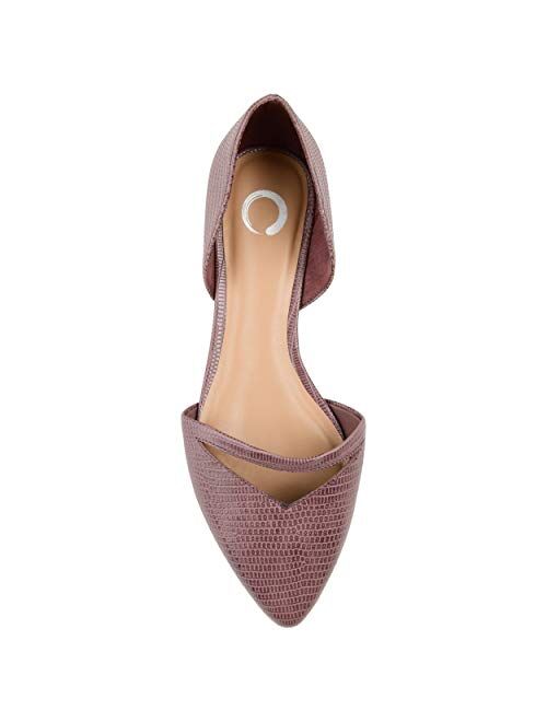 Brinley Co. Womens Textured Design Pointed Toe Flat