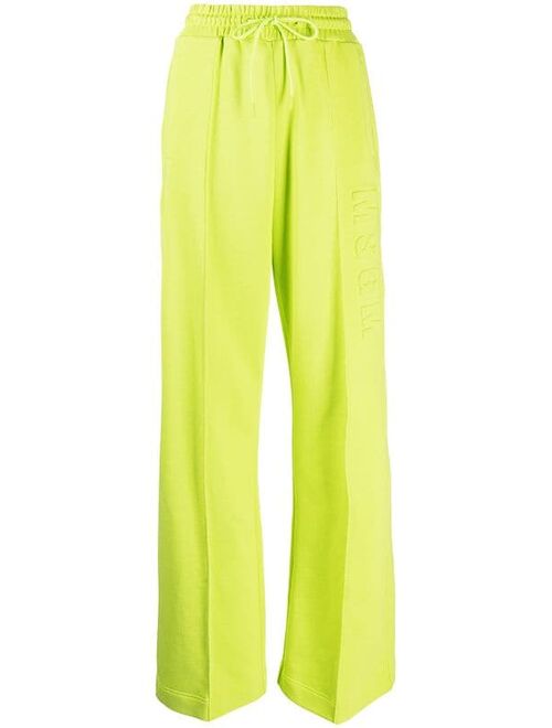 MSGM drawstring straight-leg trousers
