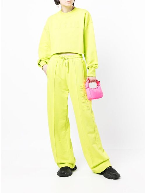 MSGM drawstring straight-leg trousers