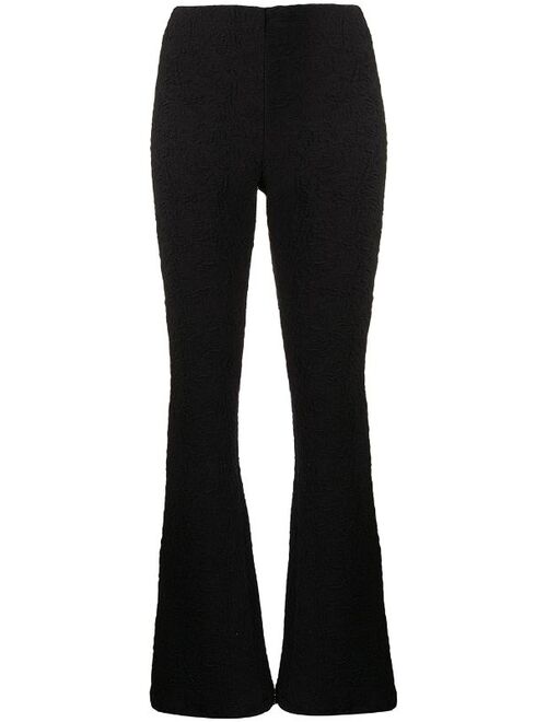 MSGM textured flared trousers