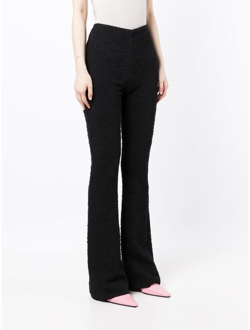MSGM textured flared trousers