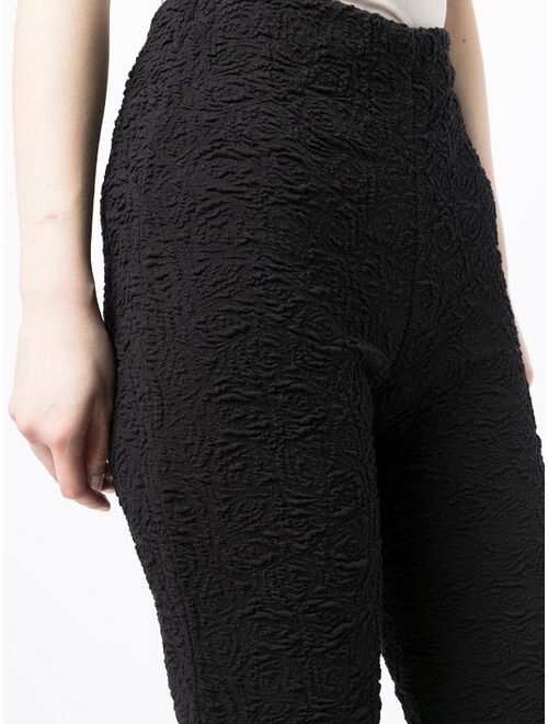 MSGM textured flared trousers