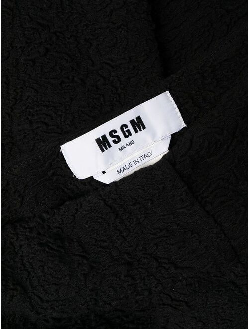 MSGM textured flared trousers