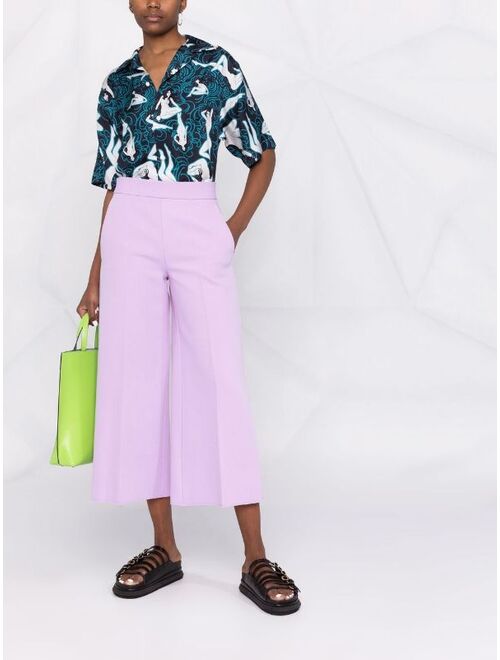 MSGM wide-leg cropped trousers
