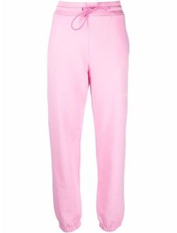 pink logo print joggers