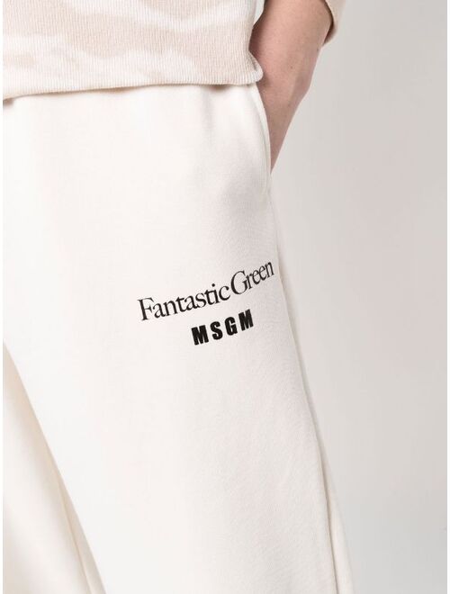 MSGM slogan-print track pants