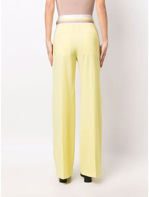 MSGM high-waisted wide-leg trousers