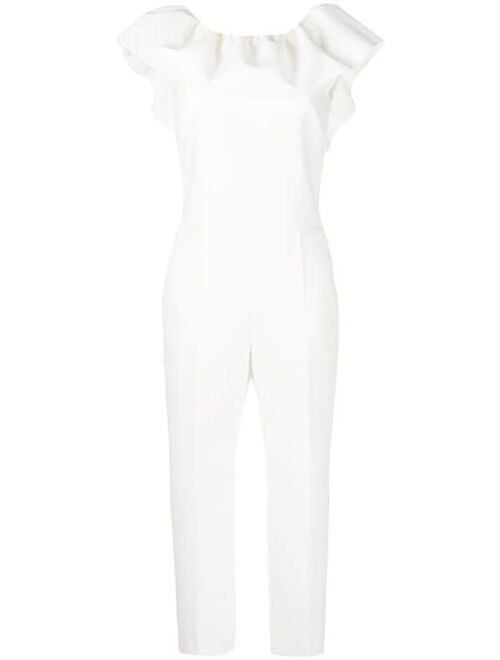 MSGM ruffled V-back jumpsuit