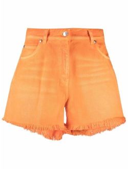 frayed edge denim shorts