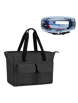 CURMIO Teacher Large Work Tote Bag with Laptop Compartment for 15.6" Laptop, Dandelion For Women