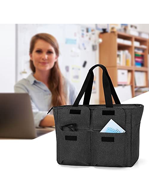 CURMIO Teacher Large Work Tote Bag with Laptop Compartment for 15.6" Laptop, Dandelion For Women