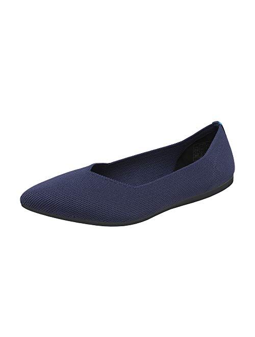 DREAM PAIRS Women’s Comfortable Ballet Dressy Work Pointed Toe Knit Flats Shoes