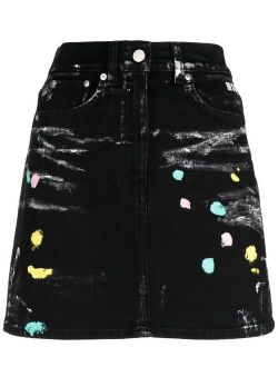 paint-splatter skirt