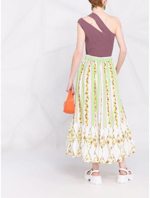 MSGM floral print maxi skirt