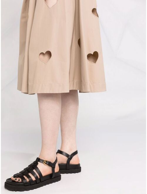 MSGM cut-out detail high-waisted skirt
