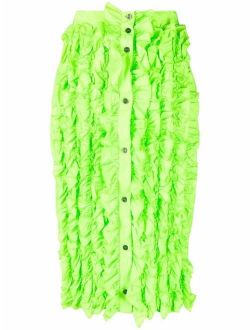 ruffled high-waisted skirt