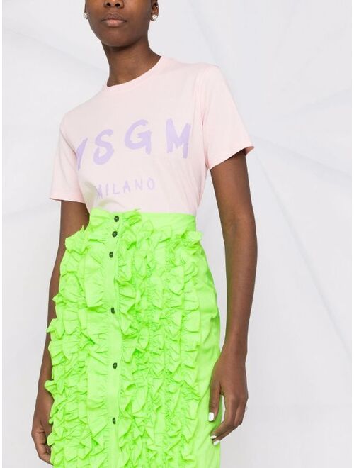 MSGM ruffled high-waisted skirt