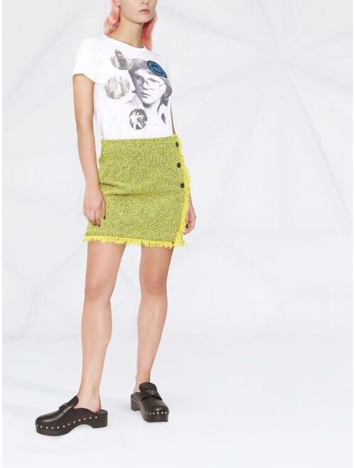 MSGM frayed-edge mini skirt