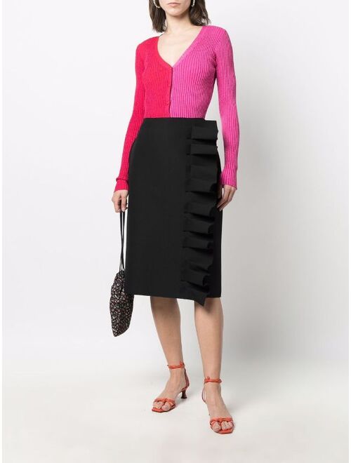 MSGM 3D-detail straight skirt