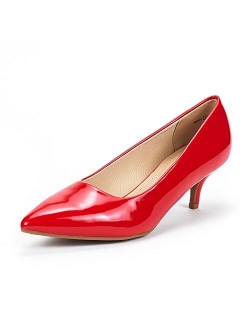 Women's Moda Low Heel D'Orsay Pointed Toe Pump Shoes