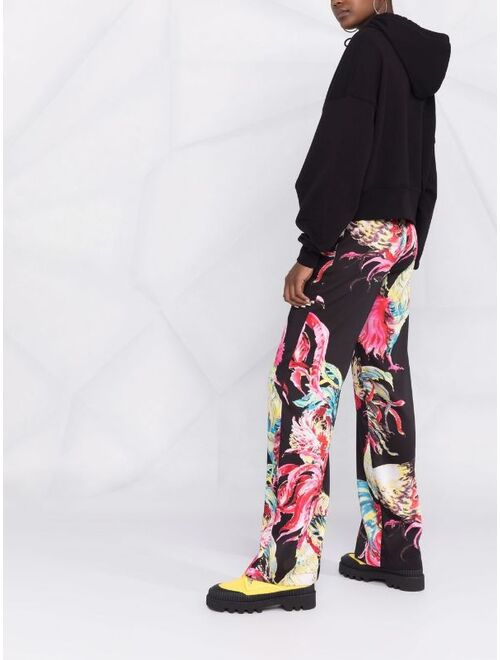 MSGM logo-print cotton hoodie