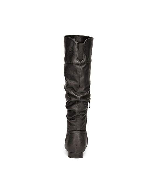 DREAM PAIRS Knee High Pull On Fall Weather Boots