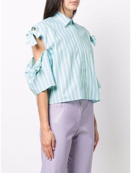 MSGM striped cotton shirt