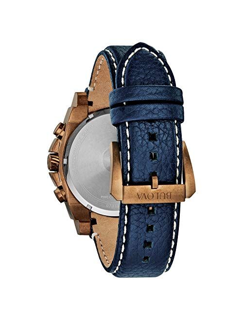 Bulova Men's Precisionist Chronograph Leather Watch - 97B186